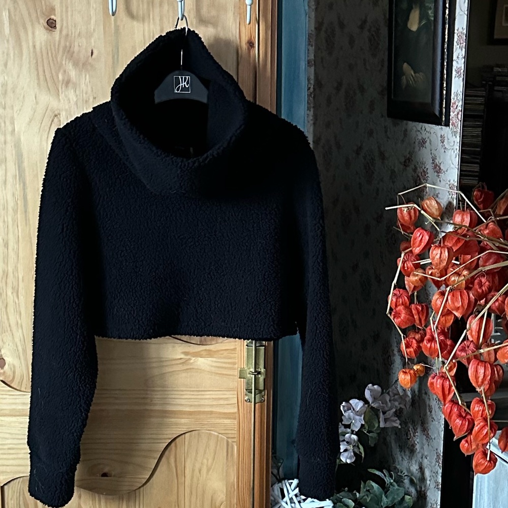Icône cropped Black Funnel Turtleneck cozy Sweater size XS (fits like S/M), $40